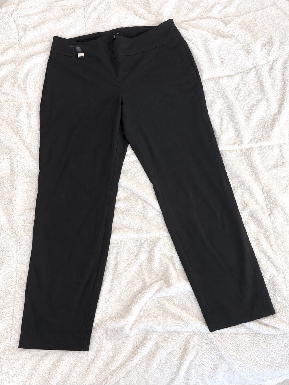 LC Lauren Conrad Black Straight-Leg Trousers